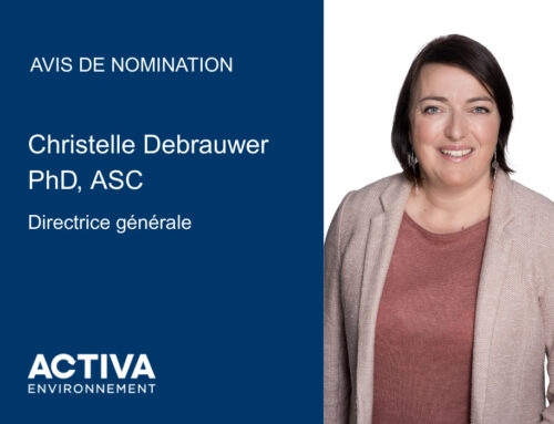 Activa Environnement Gets New GM